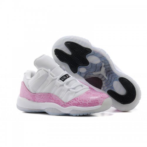 Air Jordan 11 Retro Low GS "Pink Snakeskin" White/Cherry Pink-Bl