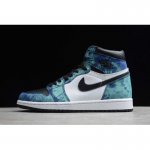 2020 Air Jordan 1 High OG "Tie Dye" White/Black-Aurora Green CD0