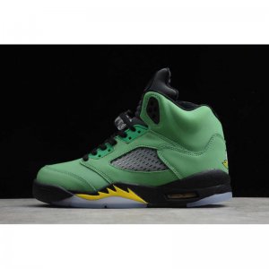 2020 Air Jordan 5 SE "Oregon Ducks" Apple Green/Black-Yellow Str