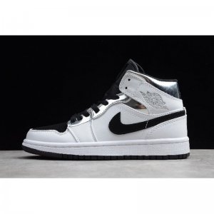 Air Jordan 1 Mid "Alternate Think 16" White/Silver-Black 554724-