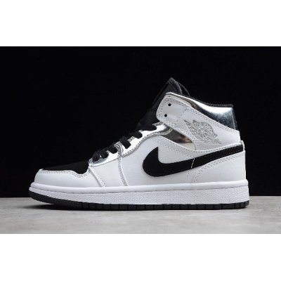 Air Jordan 1 Mid "Alternate Think 16" White/Silver-Black 554724-