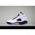Kid's Air Jordan 5 Retro White/Sunblush-Black Basketball Shoes
