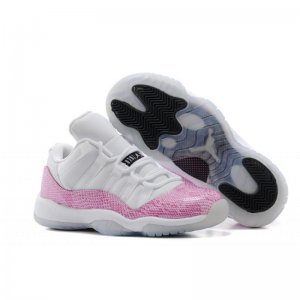 Air Jordan 11 Retro Low GS "Pink Snakeskin" White/Cherry Pink-Bl