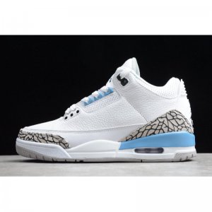 2020 Air Jordan 3 Retro "UNC" White/Valor Blue-Tech Grey CT8532-