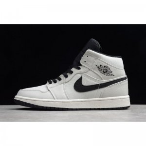 Air Jordan 1 Mid SE "Canvas" Light Bone/Cone-Black-Sail 852542-0