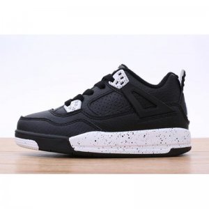 Kid's Air Jordan 4 Black White For Sale