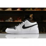 Men's and Women's Air Jordan 1 Low White Black 553560-103 For Sa