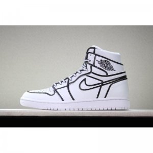 2018 Joshua Vides x Air Jordan 1 "Comic 3D Pencil" White Hand-Pa