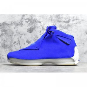 Air Jordan 18 "Blue Suede" Racer Blue/Racer Blue-Sail AA2494-401