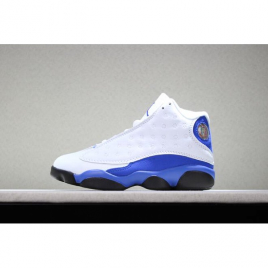 Kid's Air Jordan 13 "Hyper Royal" White/Royal Blue-Black Basketb - Click Image to Close