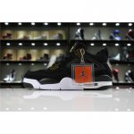 Mens and Womens Air Jordan 4 Retro "Royalty" Black/Metallic Gold