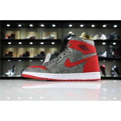 Air Jordan 1 High Premium "Camo" River Rock/Black Men's Size AA3