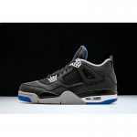 Air Jordan 4 Retro "Motorsport Away" Black/Game Royal-Matte Silv