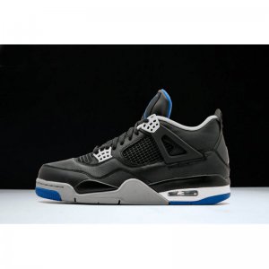 Air Jordan 4 Retro "Motorsport Away" Black/Game Royal-Matte Silv