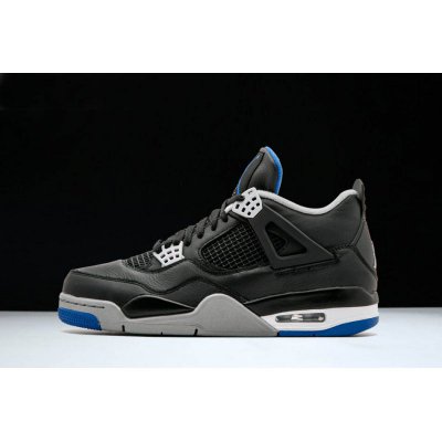 Air Jordan 4 Retro "Motorsport Away" Black/Game Royal-Matte Silv