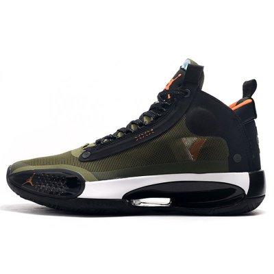 2019 Air Jordan 34 XXXIV Olive/Black-Orange-White For Sale