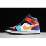 2018 Air Jordan 1 Mid "Multi-Color" White/Red/Multi-Colore 55472