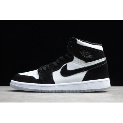 2019 Kid's Air Jordan 1 Mid SE "Panda" White/Black-Teal Tint BQ6