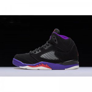 New Air Jordan 5 Retro "Raptors" Black/Ember Glow-Fierce Purple