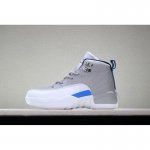 Kid's Air Jordan 12 Wolf Grey/University Blue-White For Sale
