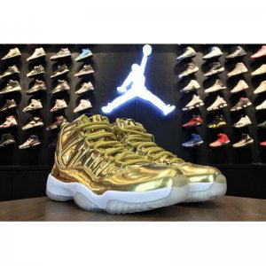 Air Jordan 11 Pinnacle Metallic Gold/White Kawhi Leonard Basketb
