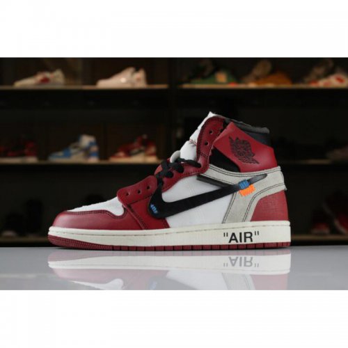 OFF-WHITE x Air Jordan 1 Retro High OG 10X White/Black-Varsity R