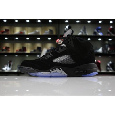 Air Jordan 5 Retro OG "Metallic Black" Black/Fire Red-Metallic S
