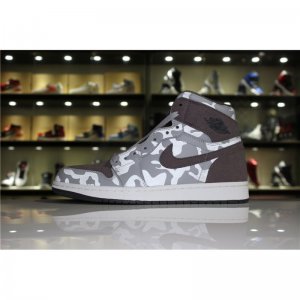 Newest Air Jordan 1 Retro High "Camo Pack" Wolf Grey/Dark Grey-W