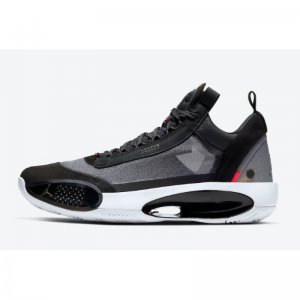 2020 Air Jordan 34 Low "Heritage" Black/Metallic Silver-White-Re