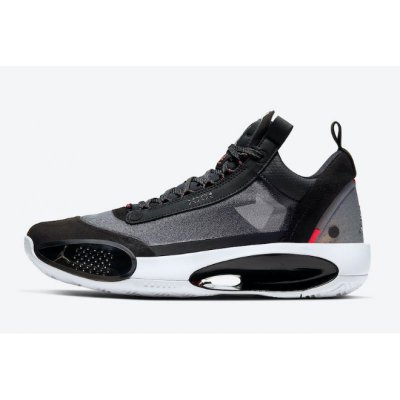 2020 Air Jordan 34 Low "Heritage" Black/Metallic Silver-White-Re