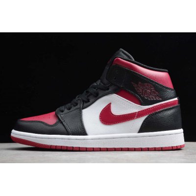 2019 Air Jordan 1 Mid Bred Toe 554724-066 For Sale