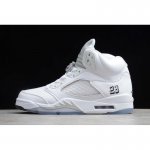 2020 Air Jordan 5 Retro "Metallic White" 136027-130 For Sale
