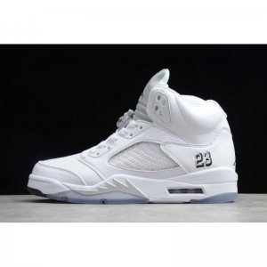2020 Air Jordan 5 Retro "Metallic White" 136027-130 For Sale