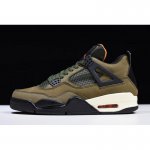 Air Jordan 4 "Undefeated" Olive Green/Black-Orange For Sale