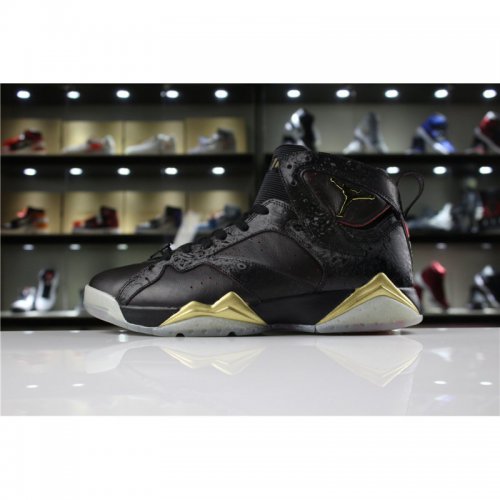 Cheap Mens Air Jordan 7 "Doernbecher" Black Gold For Sale