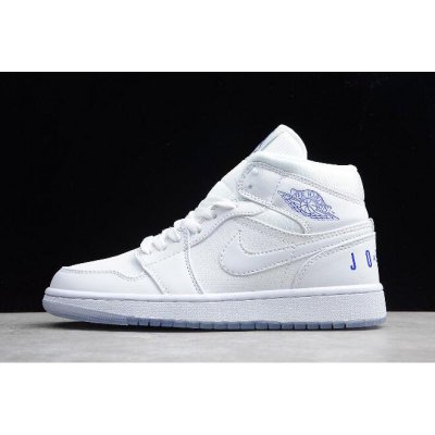 Air Jordan 1 Mid Premium "Pure White" White/Concord White BQ6578