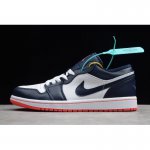 2019 Air Jordan 1 Low Obsidian/Ember Glow-White 553558-481