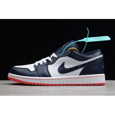 2019 Air Jordan 1 Low Obsidian/Ember Glow-White 553558-481
