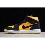2020 Air Jordan 1 Mid "Black Gold" Black/University Gold-White C