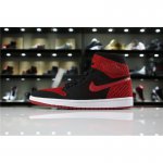 Men's and Women's Air Jordan 1 Retro High Flyknit "Banned" Black