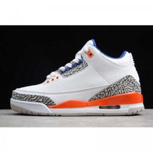 2019 Air Jordan 3 Retro "Knicks" White/Old Royal-University Oran