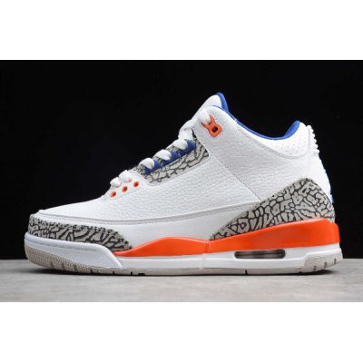 2019 Air Jordan 3 Retro "Knicks" White/Old Royal-University Oran
