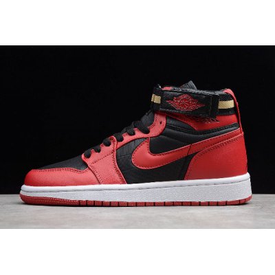 2019 Air Jordan 1 High Strap "Bred" Black/Gym Red-White 342132-0