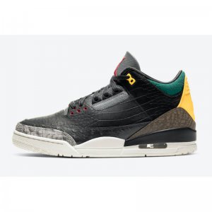 2020 Air Jordan 3 SE "Animal Instinct 2.0" Black/White-Gorge Gre