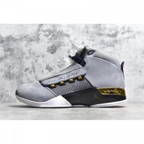 Air Jordan 17 "Trophy Room" Cool Grey/Metallic Gold-Black AH7963
