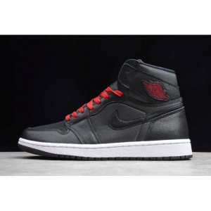 2020 Air Jordan 1 High OG "Black Satin" Black/Gym Red-White 5550