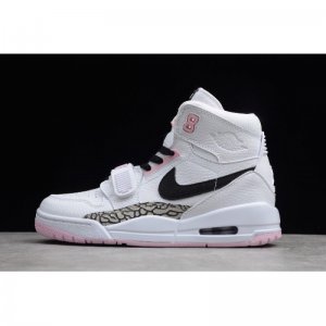 Women's Air Jordan Legacy 312 GS White/Black-Pink Foam AT4040-10