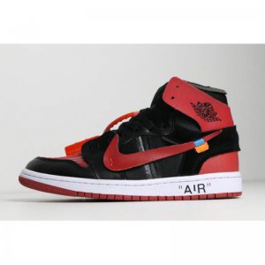 Off-White x Air Jordan 1 "Banned" Black/University Red-White AA3