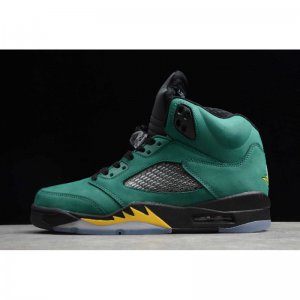 2020 Air Jordan 5 "Oregon Ducks" Green/Black-Yellow 454803-535