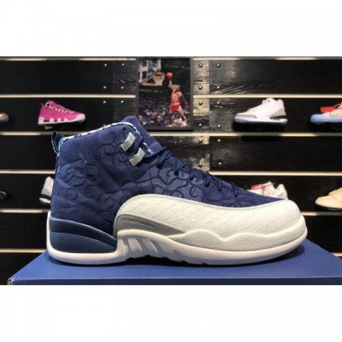 Air Jordan 12 "International Flight" College Navy/Sail-Universit